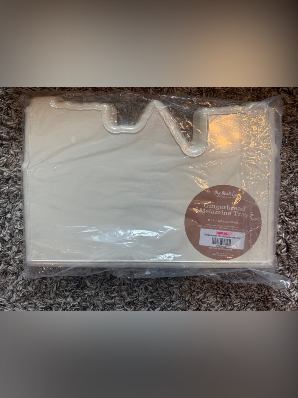 Gingerbread House Felt Banner (qty 2) & Gingerbread Decor - Brown Cream - Picture 4 of 9